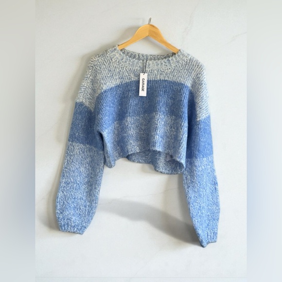 Garage blue and white cropped sweater - Picture 2 of 11